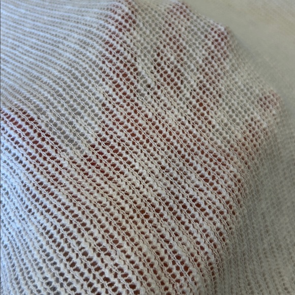 Eileen Fisher Women's White Open Knit V-Neck Long Sleeve Sweater Fisherman Large - Picture 12 of 13